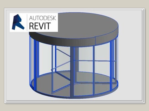 Revolving Door record K 31 – curtain wall panel