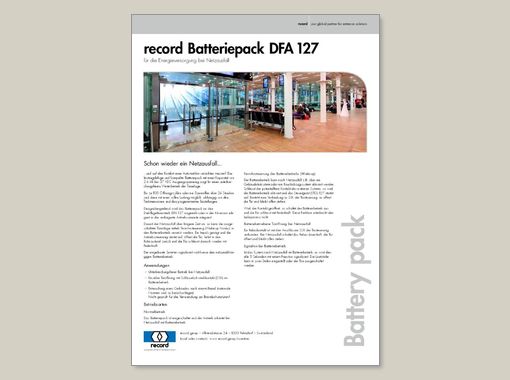 record Batteriepack DFA 127