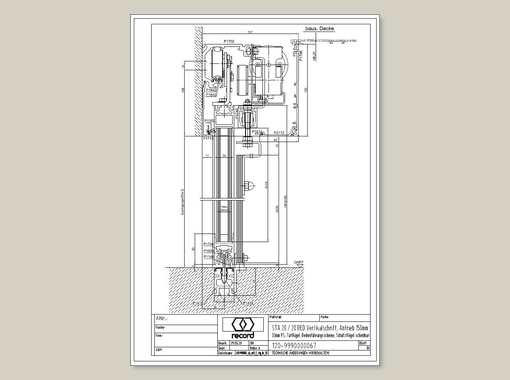 System 20 STA Schiebetür mit ISO Glas ohne Seitenteil