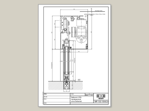 STA, Vertikalschnitt ohne Seitenteil