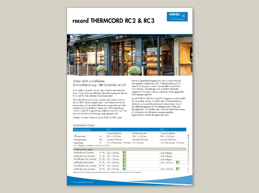 record THERMCORD RC 2 / RC 3